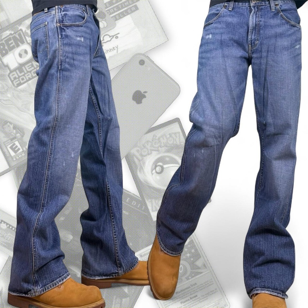 Vintage Y2K Light Blue American Eagle Slim Fit Denim Western Bootcut Jeans
